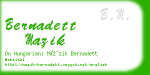 bernadett mazik business card